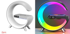 LED Lamp Bluetooth Speake Wireless Charger Atmosphere Lamp App Control For Bedroom Intelligent G Shaped LED Lamp