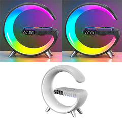 LED Lamp Bluetooth Speake Wireless Charger Atmosphere Lamp App Control For Bedroom Intelligent G Shaped LED Lamp