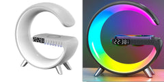 LED Lamp Bluetooth Speake Wireless Charger Atmosphere Lamp App Control For Bedroom Intelligent G Shaped LED Lamp