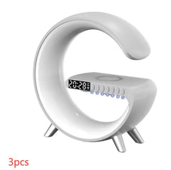 LED Lamp Bluetooth Speake Wireless Charger Atmosphere Lamp App Control For Bedroom Intelligent G Shaped LED Lamp