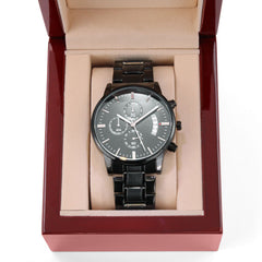 Super Dad Luxury Black Chronograph Watch