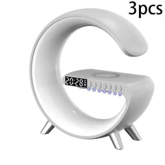 LED Lamp Bluetooth Speake Wireless Charger Atmosphere Lamp App Control For Bedroom Intelligent G Shaped LED Lamp